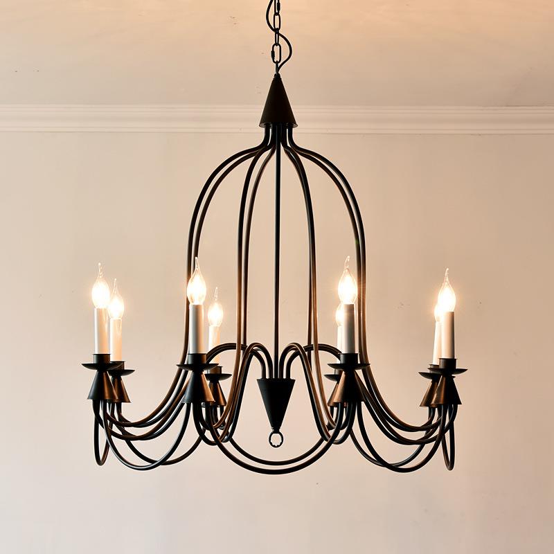 美式乡客厅餐厅吊灯卧室817书房蜡楼梯间灯别村复古简墅约烛灯具