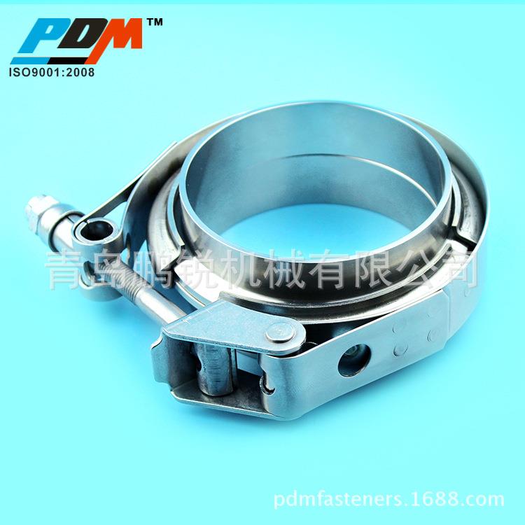 汽车改装排气家管V卡箍子母法兰04锈钢接头不FOE消声器型厂直销