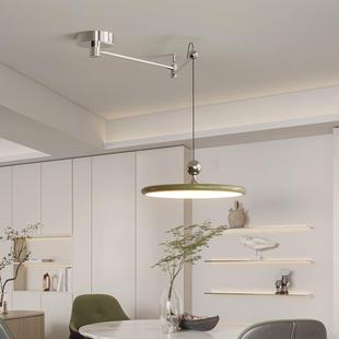 位移餐厅奶灯法式 油风可斯874餐桌现代简约包豪创意摇臂复古飞碟