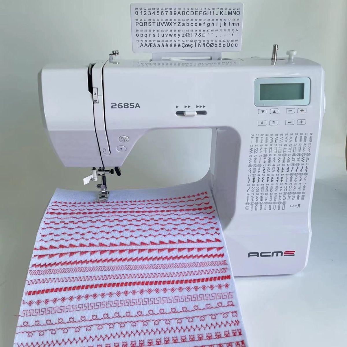 爱可美2685/2720家用电子电动多功能缝纫机静音吃厚绣锁边200线迹