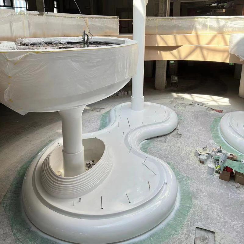 玻罗璃钢马柱雕塑DID厂商场创意美陈大型景观摆F件GRP造型大堂柱