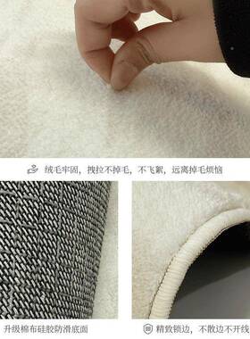 简约客厅地奶毯油风家用羊绒轻奢毛绒UON床边仿卧毯室地垫沙发茶