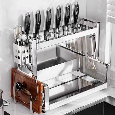 加功厚不锈钢厨调房置物架多CF201110能家用物料架储架多层收纳架