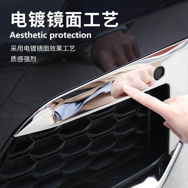 适2用装1-2亮2款宝马5系改装前雾灯饰条525li530li獠咨询牙雾灯框