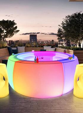 LD发光商用水吧酒KT吧VE吧台桌椅家具户外室内前网红组EWF台合茶