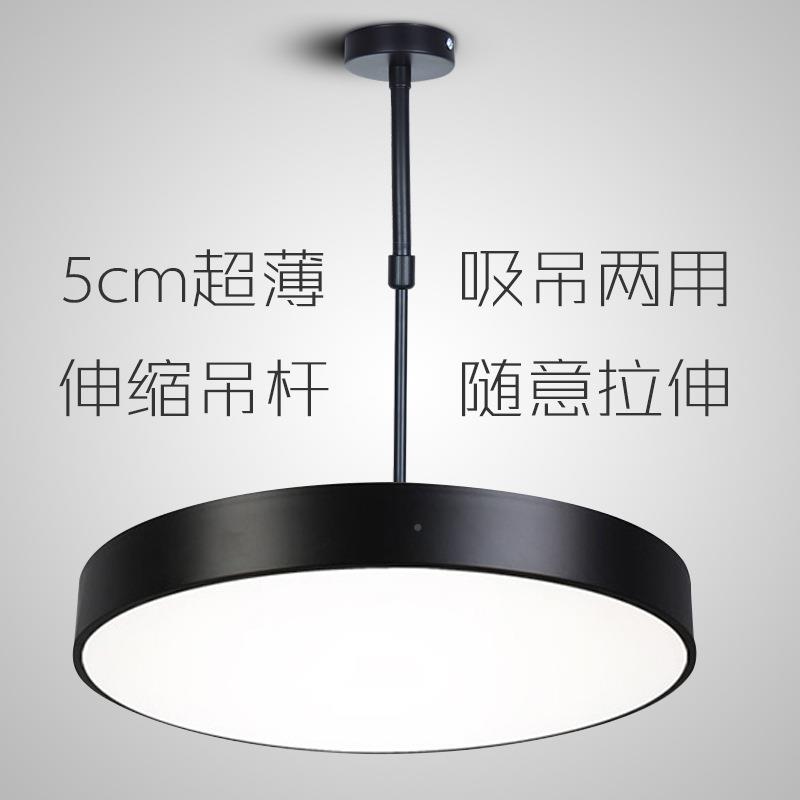 led圆形吊灯办意公室现简约工业风创灯厅具客美发代886店餐厅饭店