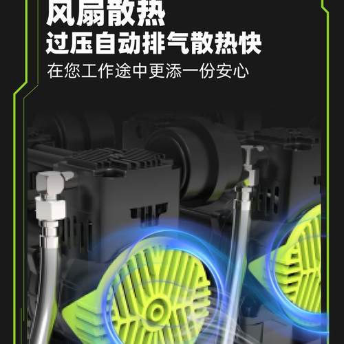 空压机充气泵小型220便v泵携缩式出口木1100H-12工静音高压打气空
