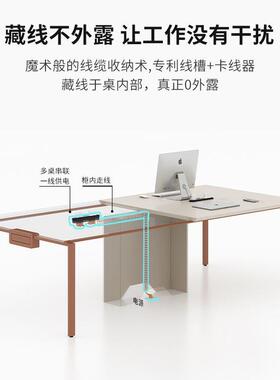 议桌长简约现代小室型办公桌会议长条会桌洽谈桌椅办YXL公桌家具