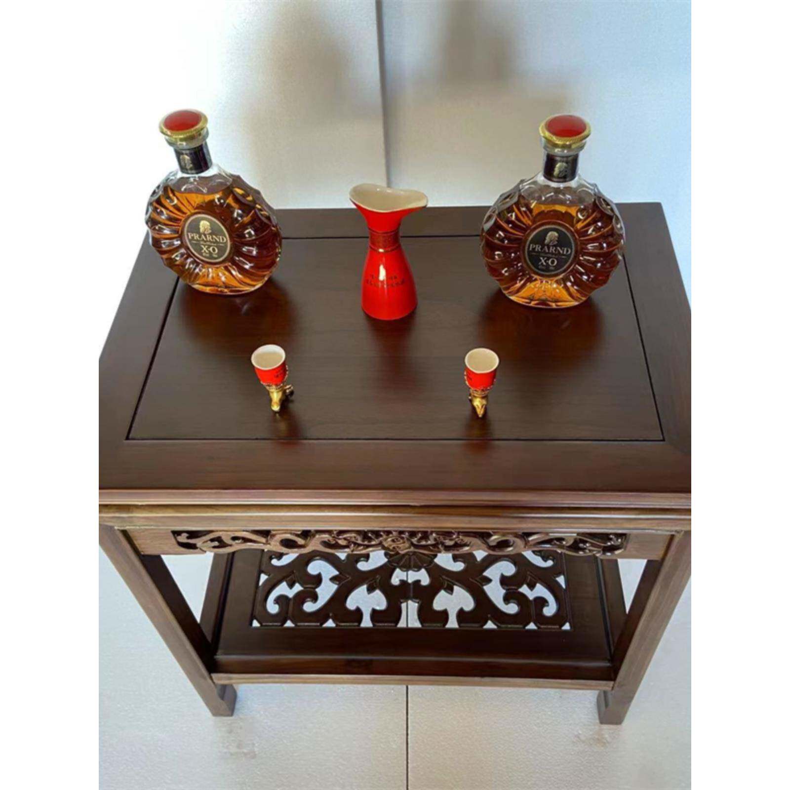 木?实花鱼缸桌子茶几边几盆景百花桌架摆件架桌工艺品奇石茶桌架