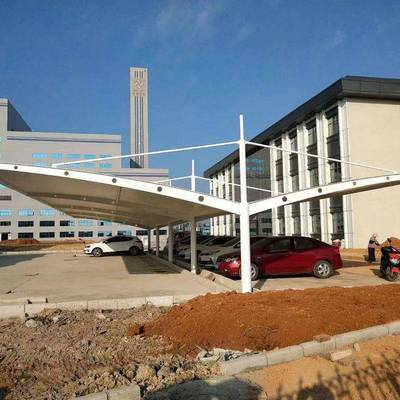 YZ-20001膜结构车棚动汽车桩充电停车棚张拉膜雨棚电小区自行遮阳