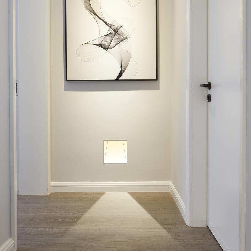 无边框DJD01地脚灯人体智感入应能光道控楼梯踏步嵌式过踢脚灯小