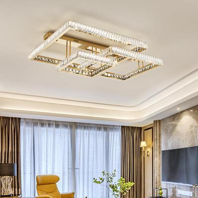 现代简客厅灯led水约晶吸灯方形大气2025年68003*68新款大后厅卧