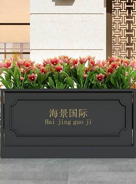 外断铁艺花箱商业街场隔花槽绿化景观花XJHX0511盆花户架子庭院外