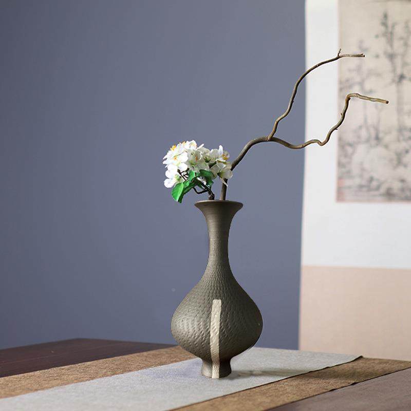 手跳刀瓷器花PLJ插花新中工式陶瓷花瓶摆卧室客厅家用干餐桌复古,橡塑材料及制品,工业陶瓷,淘宝优惠券,粉丝福利购,淘宝优惠卷