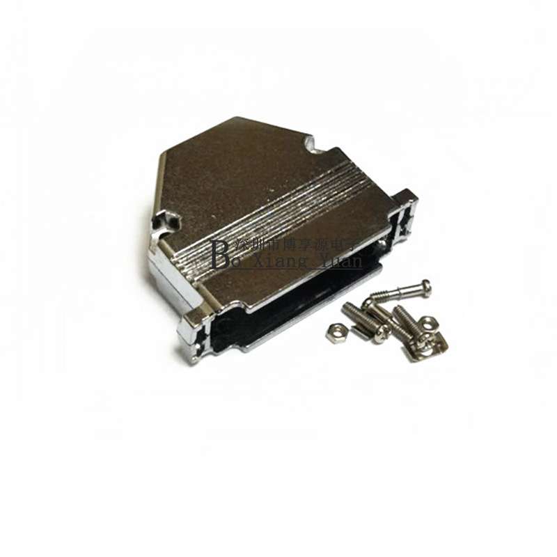 DB50P金属外壳 D-SUB78针锌合金外壳 50针插头 HDB50芯线缆金属壳