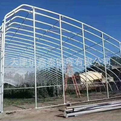 天津现货大棚骨架镀锌圆锈管合金不SLW支架农业钢大用椭棚圆管镀