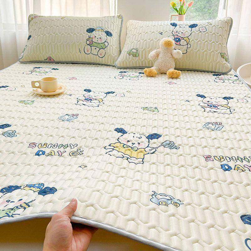 A类冰学丝乳胶凉席天折叠床笠夏宿舍UOX生床垫夏款季单人席子儿童,床上用品,冰丝席,淘宝优惠券,粉丝福利购,淘宝优惠卷