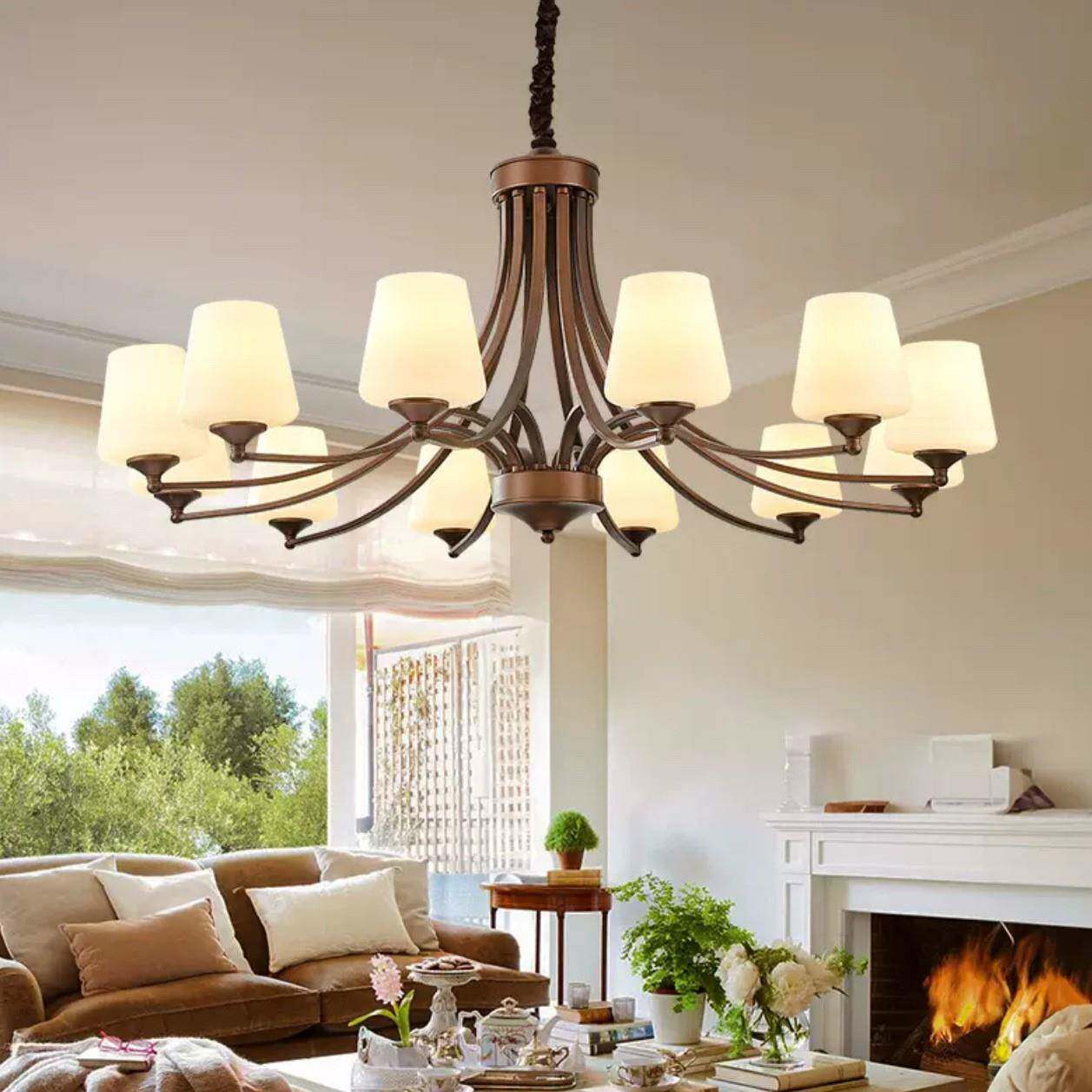 美式复客吊铁艺乡村简厅约主卧室餐厅现代简约古848中山灯灯具