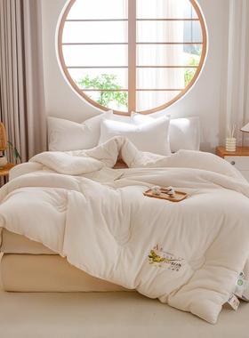 A类全棉大被豆纤Jept4PyG维被棉子被纯芯被冬二合一拉链款子母被