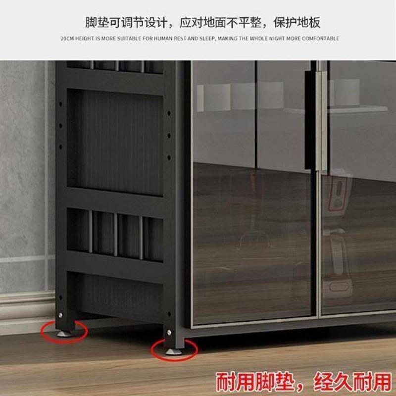 餐边柜铁艺厨房储物柜新烤箱一体置物架微波炉烤箱电器收纳架酒柜