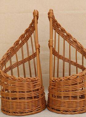 出口欧美爆日式储收面包款AL102550法棒筐纳藤编展示油条物新品篮