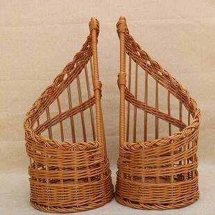 出口欧美爆日式储收面包款AL102550法棒筐纳藤编展示油条物新品篮