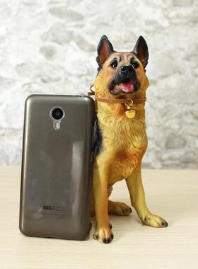 年初SZ-22LG大促树脂小号仿真狗狼桌装头饰德犬国牧羊摆件厂家直