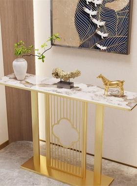 新玄中式玄关桌简约现代岩板关桌廊9899HG01墙端景台靠案台轻奢走