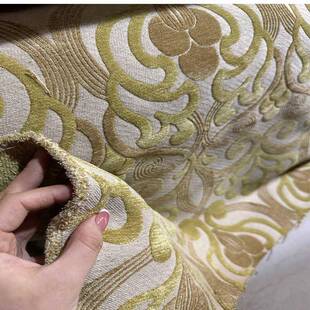 美式复古雪尼尔沙布地发毯ULD加厚面飘提窗垫座椅靠背抱枕料布花