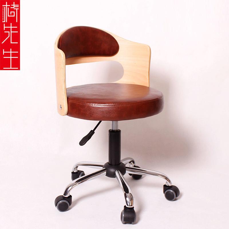 实木小25巧电脑椅简书桌子约学生升降椅小型书家用靠背办公转房椅