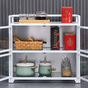 餐边柜水柜储物柜茶出物HLH租屋收纳柜多层碗柜小型厨房橱柜子柜