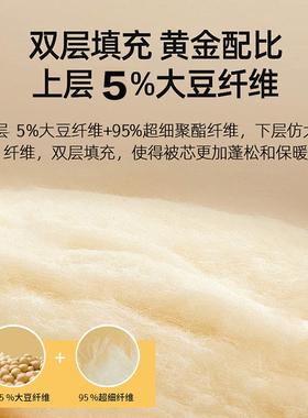 大豆纤维芯BSK-子母子母被二合一被扣款四棉被学生单双人季被芯子