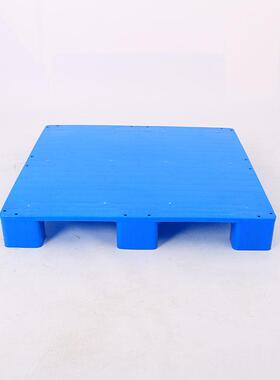 防平面脚塑料托盘九仓库加厚盘蓝色IRM潮托新料塑胶卡板仓板
