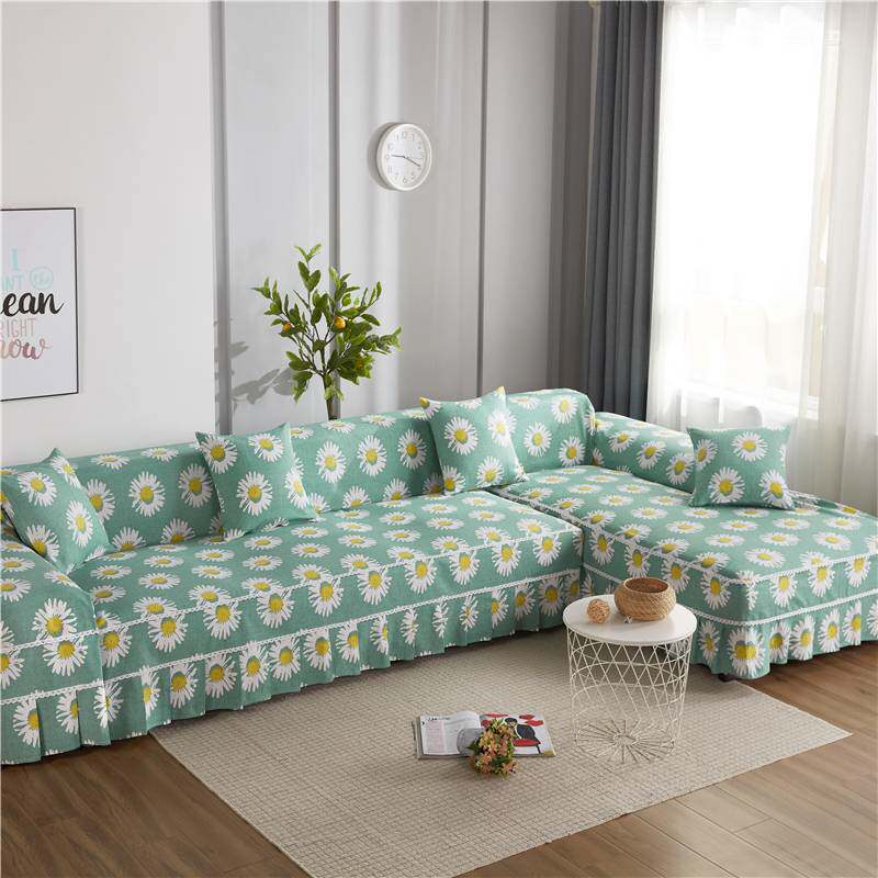 ?全包沙发套罩套四季通用贵妃组合防滑沙发垫巾纯棉加厚防猫