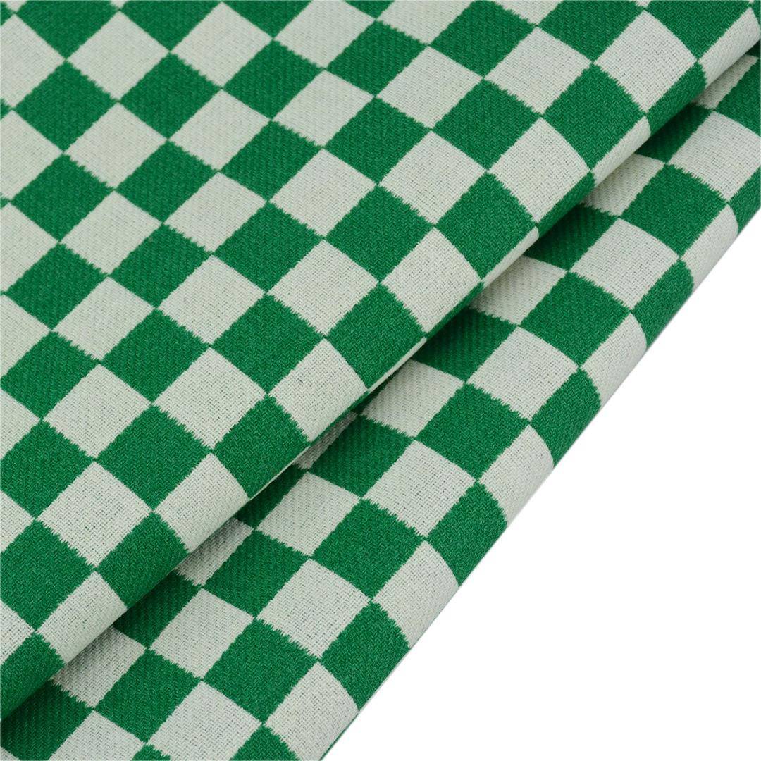 精闲装纺澳毛50羊毛ISZ格子面料厚款棋盘格时装休面料