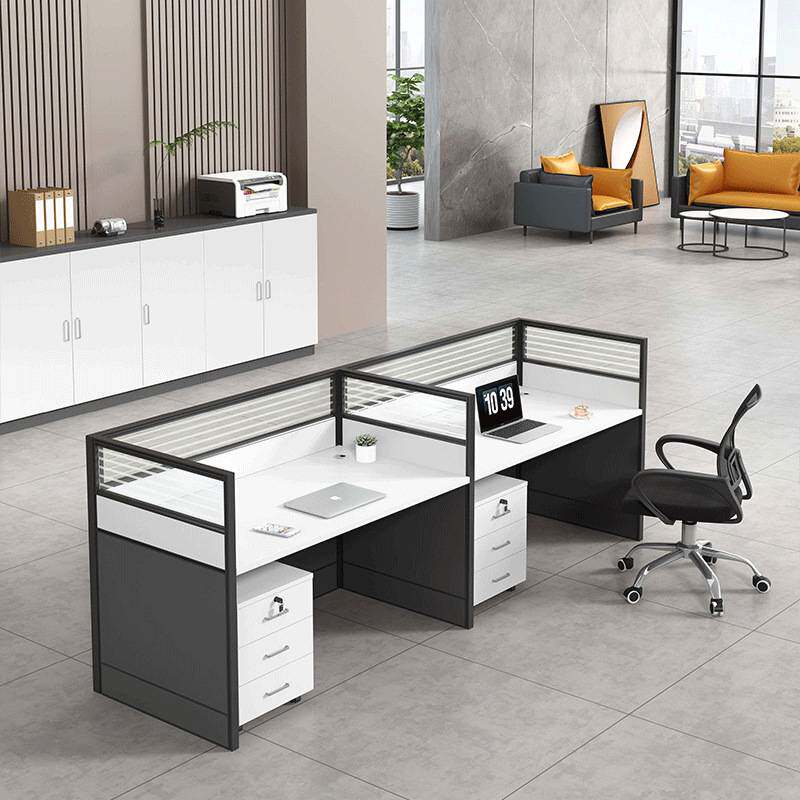 屏风办公桌椅组合简约现代职员工位员工卡座隔断二/四/六/八人位