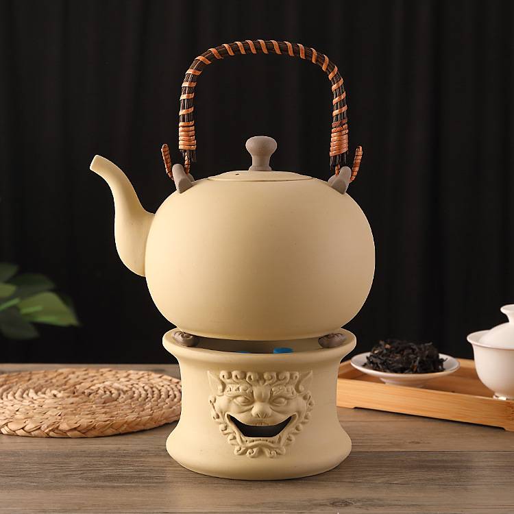 纯陶茶壶提梁壶陶瓷烧水壶复古茶壶炭炉电陶炉壶泡茶壶围炉煮茶壶