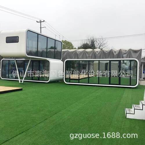度假村创意地双层苹果移民宿酒GS店海边度假营舱星空房太空舱动酒