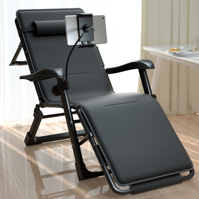 折叠床单人床办公室午休神器家用阳台靠背椅子懒T人椅工位午睡躺