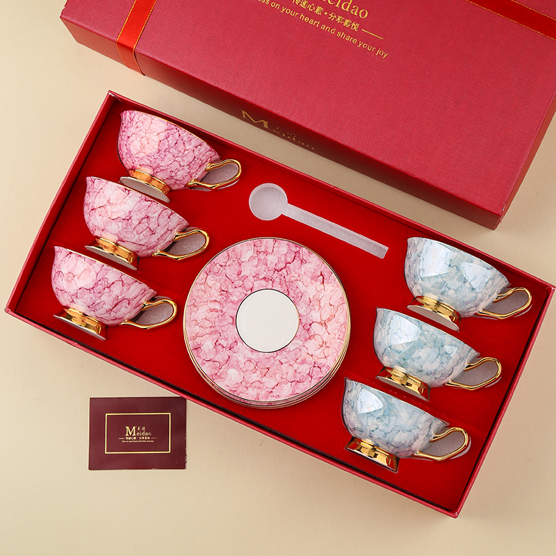 美道咖啡杯礼盒装轻奢情s侣一对杯子结婚送新人实用生日礼物送礼