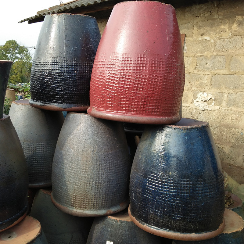 粗陶花盆大号特大号复古做旧土陶盆老式L花盆土陶景观花盆64