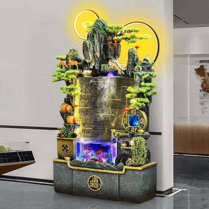 假山流水墙水幕喷泉鱼缸客厅玄器NTP关养鱼加湿装饰地园景田观摆,家居饰品,流水摆件,淘宝优惠券,粉丝福利购,淘宝优惠卷