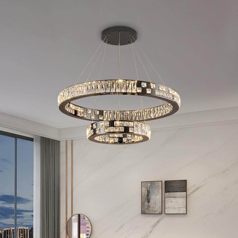 水晶客厅灯简约现大代轻家奢高档气创吊意669用书房餐厅卧室中山,家装灯饰光源,智能吊灯,淘宝优惠券,粉丝福利购,淘宝优惠卷