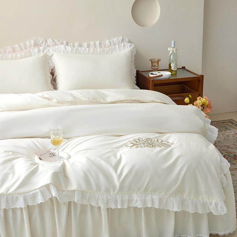 纯棉白色床16956罩2床.裙式单单件防滑荷叶边全棉床18x2x.2m床套保护套,影音电器,DIY配件,淘宝优惠券,粉丝福利购,淘宝优惠卷