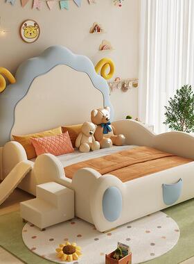 TH儿童床131实木卡通皮床现代简约青孩少1Y.5男年卧室轻奢1.8米20