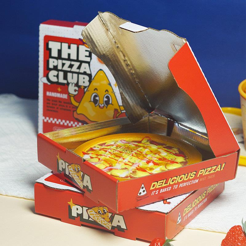 野餐用三ZOV层加厚瓦楞披萨z盒外卖打包盒789寸比环萨piza保可商