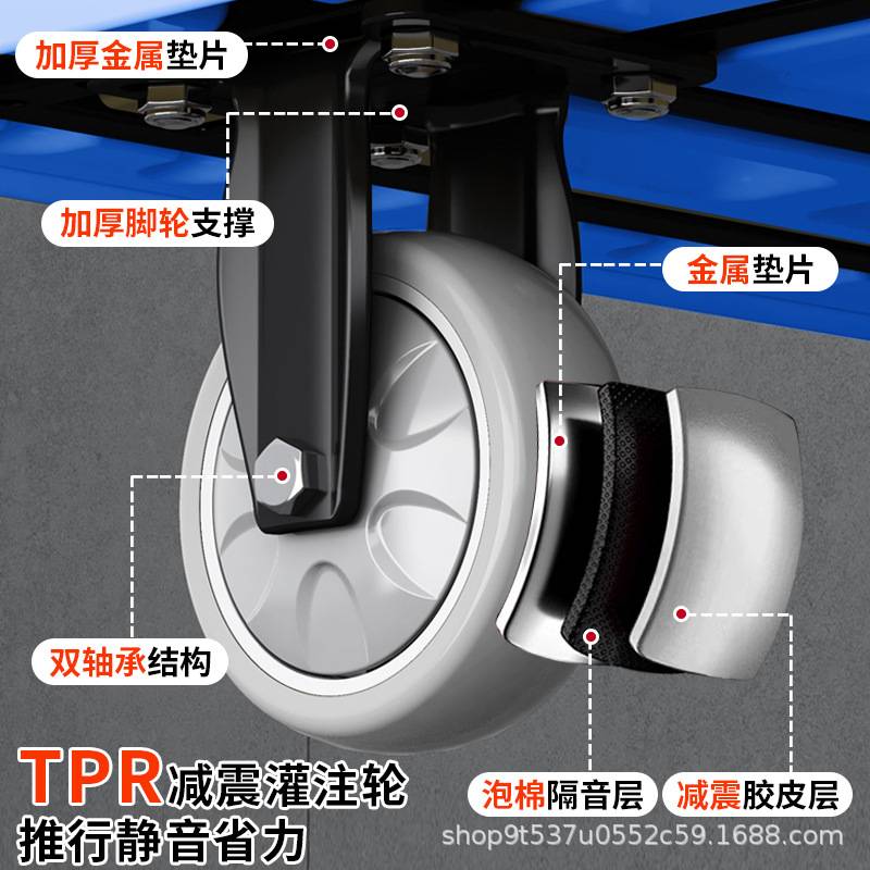 厂家直供添德利手推车拉货平板车家用可折叠快递静音轮小拖车重型