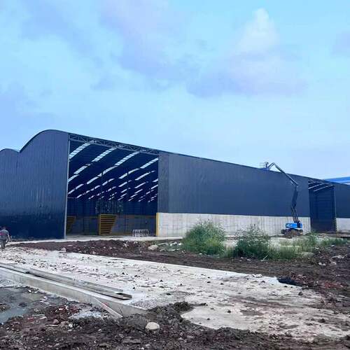 轻钢大棚温室大棚圆弧棚轻钢结构菜市场工地料棚钢结构棚养殖大棚
