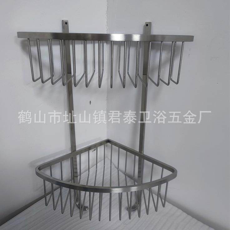 跨境置热销拉丝304不锈篮钢双层线卫生角间三转角浴ST-V1826室物,收纳整理,书桌收纳置物架,淘宝优惠券,粉丝福利购,淘宝优惠卷