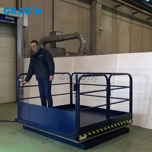 带护栏固定式升降机 货物装卸剪叉式平台 厂房升降工作台